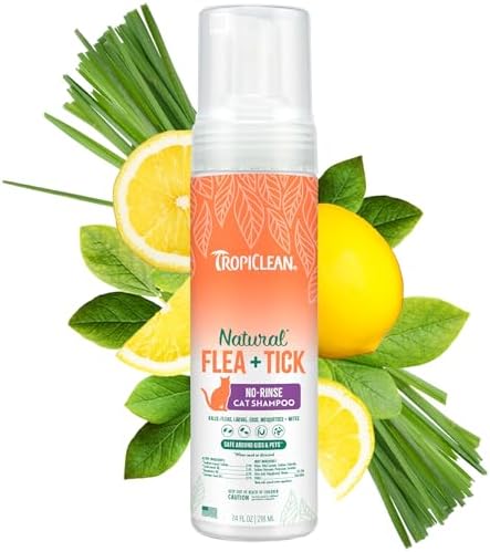 TropiClean natural no rinse foaming pet shampoo bottle