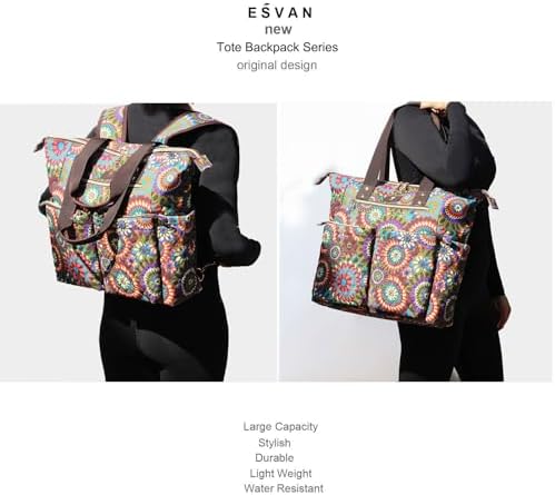 Esvan waterproof tote bag featuring zipper closure