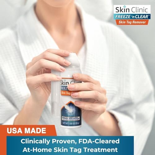 FDA-cleared Skin Clinic Freeze 'n Clear packaging highlighting medical grade technology.