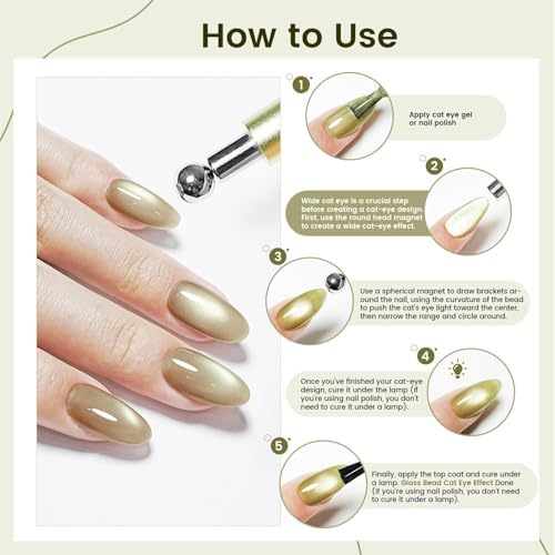 Close up of Jodsone 3-in-1 magnet tool for professional nail art