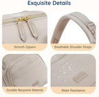 Mommore small neoprene diaper bag backpack displayed alongside the included foldable changing pad.