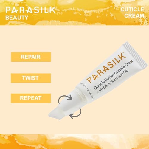 Side profile of Parasilk Beauty cuticle cream tube