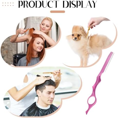 Side profile of the pink hair styling razor comb
