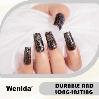 Professional nail art created with Wenida poly gel
