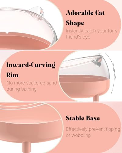 Pawfly Hamster Sand Bath Container, Hamster Sand Bath Box, Hamster Bathtub, Hamster Bathroom, Hamster Toilet, Plastic Dust Bath for Dwarf Hamsters, Syrian Hamsters, Mice, Gerbils & Small Animal, Pink - Image 7