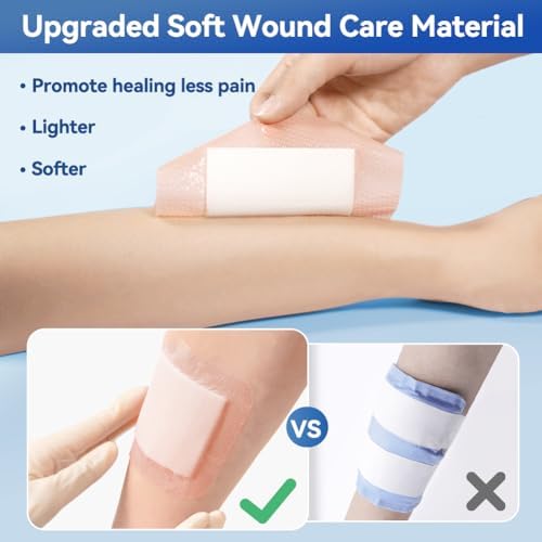 Heavy exudate wound care pad showing fluid locking gel technology close up view.