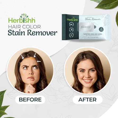 Herbishh hair dye remover sheets showing the resealable pouch opening for easy access.