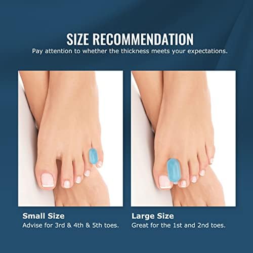 Comparison of large and small size gel separators for men and women.