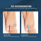 Comparison of large and small size gel separators for men and women.