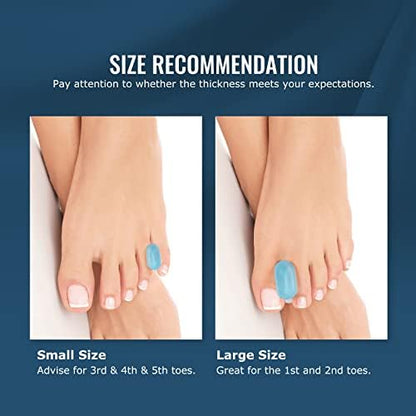 Comparison of large and small size gel separators for men and women.