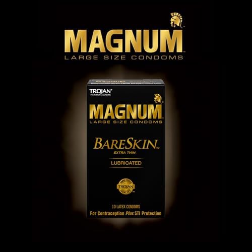 Trojan Magnum Bareskin box resting on a minimalist background illustrating secure personal care products.