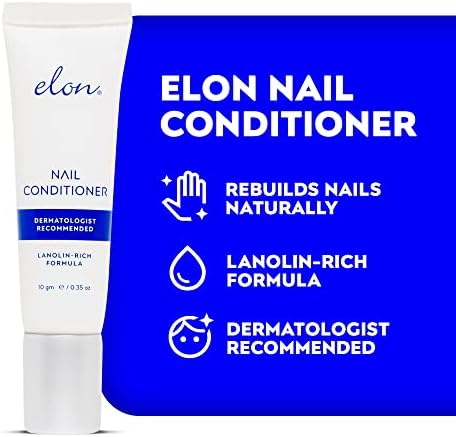 Dermatologist recommended Elon nail care product close up