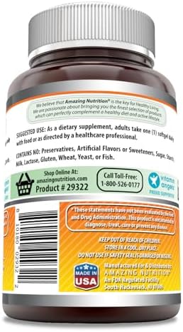 Amazing Nutrition supplement bottle showing 25000 IU potency label