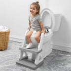 Wiifo toilet training ladder folded flat for compact bathroom storage