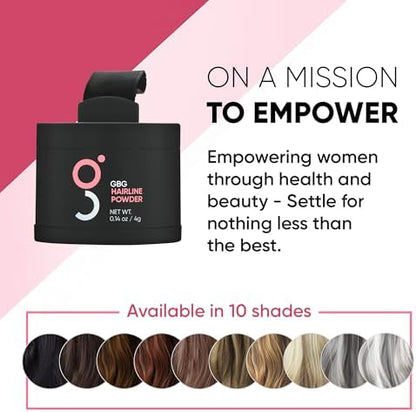 Get Back Gorgeous hair loss concealer powder branded packaging