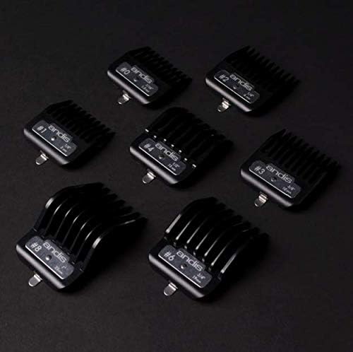 Laser engraved size identification on Andis premium clipper comb