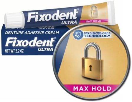 Fixodent ultra max adhesive 7 tubes multi-month supply for daily denture wearers