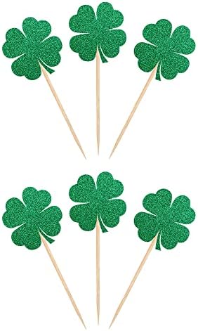 St Patricks Day theme party cupcake decorations on display