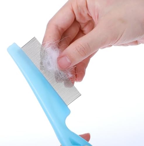 Wotsriab stainless steel nit comb being used on a section of hair.