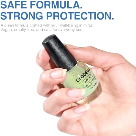 Side view of Probelle 0.5 fluid ounce bottle showing clear liquid texture.