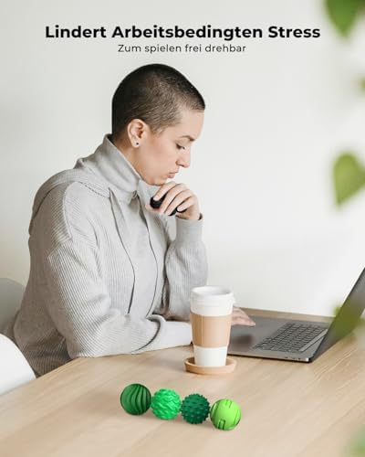 8Pcs Silicone Magnetic Fidget Toys, Silicone Sensory Ball, Textured Sensory Stress Relief Balls, Desk Toy for Office & Home, Cool for Men & Women (Age 14+) - Violet - Image 6