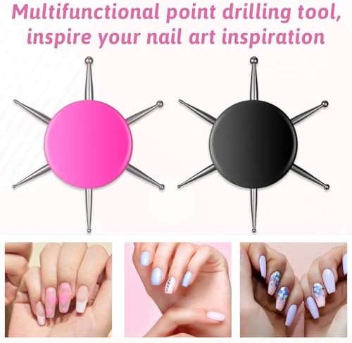Ergonomic circular handle nail art tools for manicure