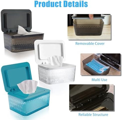 Two Whiidoom wipe holders placed in a bathroom setting