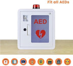 ZJDYDY AED box mounted on an office wall for quick emergency access.