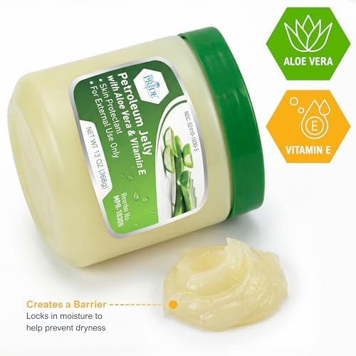 Hypoallergenic petrolatum skin protectant with aloe vera extract side angle