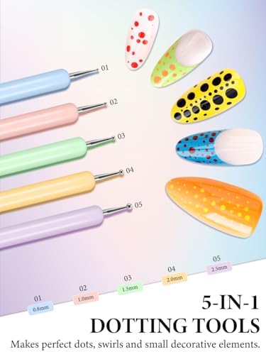 Builder gel brush from Yoovr nail art set applying polish
