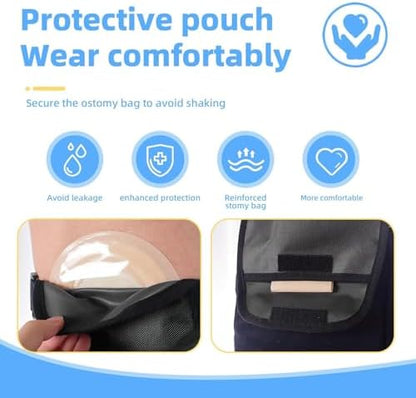 Waterproof Oxford cloth ostomy protector for shower use