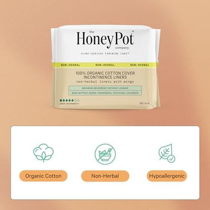 Organic cotton cover incontinence liners for bladder leak control