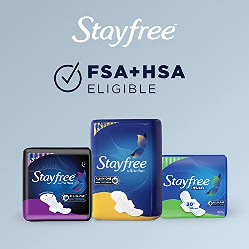 Authentic Stayfree 40 count feminine pads for nighttime use
