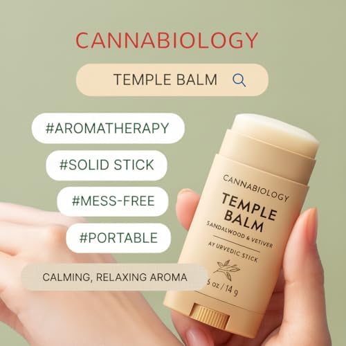 Sandalwood and Vetiver aromatherapy balm stick for spiritual rituals and skin cooling.