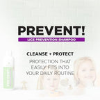 Professional grade lice repellent shampoo for all hair types.