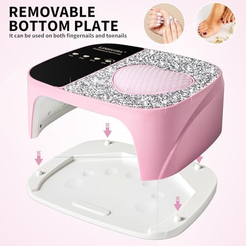 Top down view of Limegirl UV LED lamp for manicure