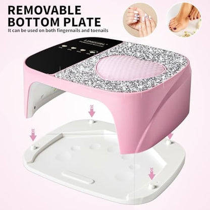 Top down view of Limegirl UV LED lamp for manicure