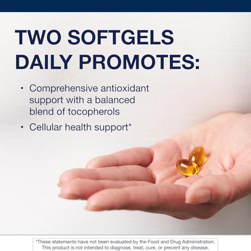 Metagenics Vitamin E supplement label showing active ingredients