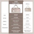 GEMII baby storage basket showing interior removable dividers