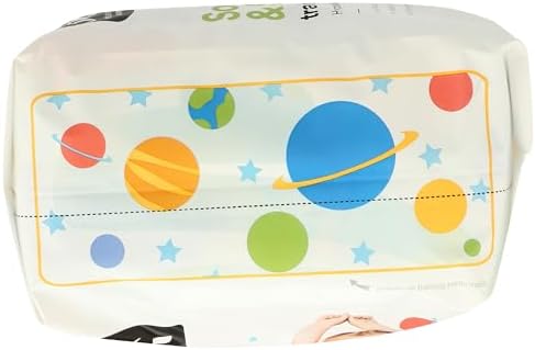 Side angle view of 18 count ultra absorbent potty training pants for boys and girls