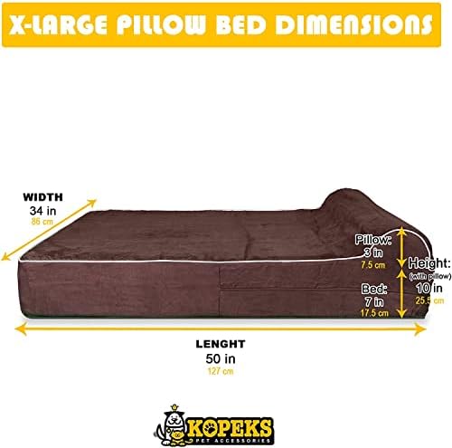 Premium orthopedic dog bed replacement cover highlighting the secure anti slip rubber bottom.