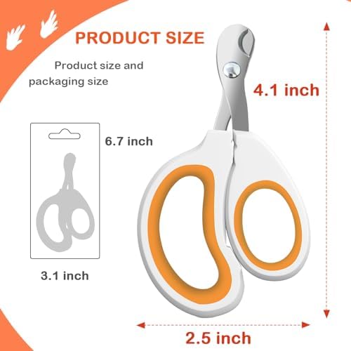 Ergonomic non slip reptile claw clippers with specialized circular blades