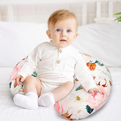 Dilimi nursing pillow cover folded to show dual sides