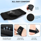 ERGOfoot arch support kit packaging showing the pair of wraps and interchangeable inserts.