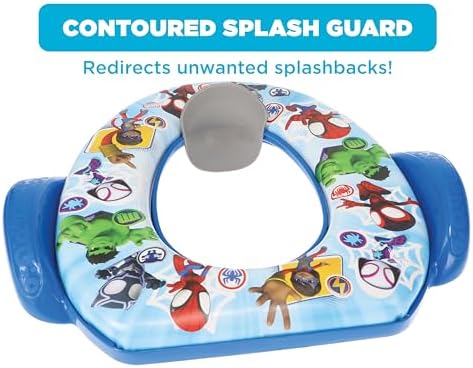 Durable plastic base of Ginsey toddler potty seat fitting on an elongated toilet bowl