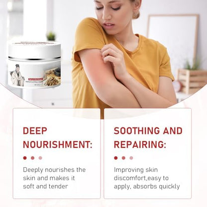 Berthg herbal body balm applied on dry elbows and knees for deep hydration