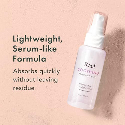 Unscented pH balanced feminine mist bottle with ultra fine spray nozzle.