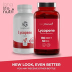 LongLifeNutri Lycopene capsules container cap and seal overview