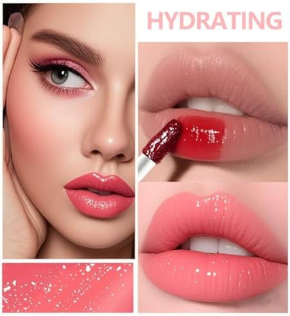 Eakroo 6 Colors Peach Lip Stain Set, Korean Lip Gloss Mini Liquid Lip Tint, Lipstick for Women, Liquid Blush, Lip Plumper, Lip Stain Long Lasting Waterproof, High Pigment, Vivid Color, Cute Stuff - Image 5