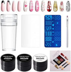 Twoeight 8 piece French tip nail stamp kit set